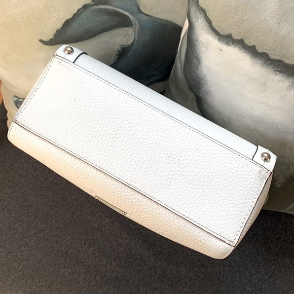 Rebecca MINKOFF StuddedOff White Pebbled Leather Bucket Bag - Picture 15 of 16